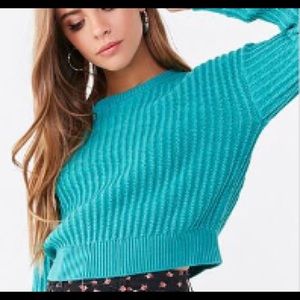 4 for $20 / Ribbed drop-sleeve crop sweater